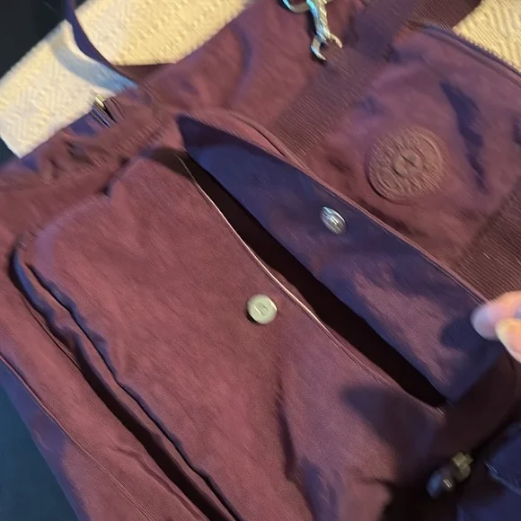 Kipling purple/plum Tote Bag with Front Pocket - Picture 2 of 10